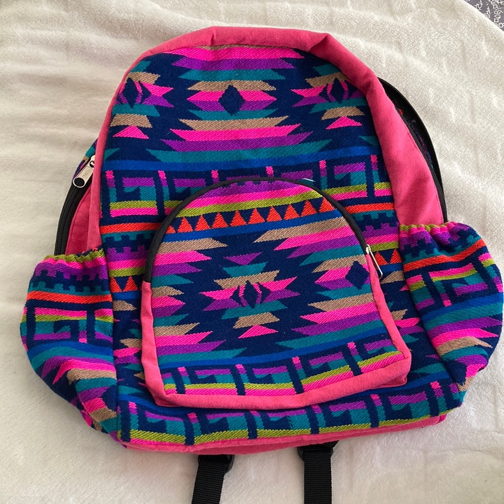 Colorful, aztec backpack. Never used! Bought as a gift.